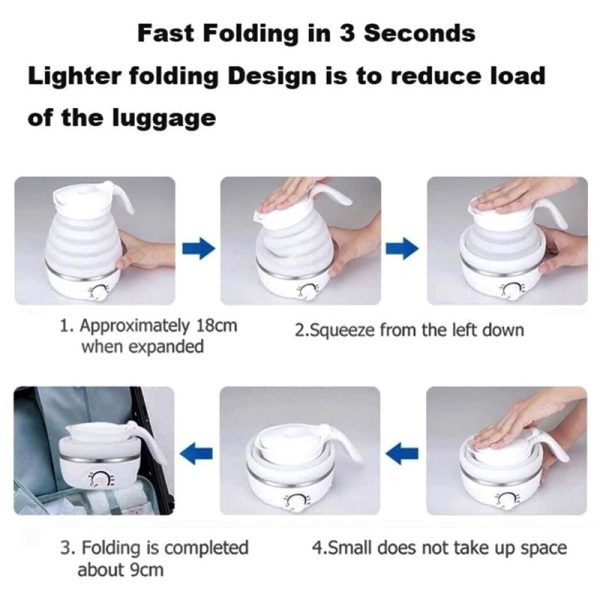 Electric Foldable and Portable Kettle | Travel-Friendly | 600ml
